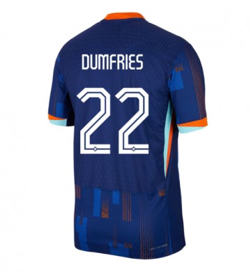 Holland Denzel Dumfries #22 Replika Udebanetrøje EM 2024 Kortærmet